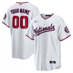 Washington Nationals Nike Replica Custom Jersey - White Washington Nationals Nike Replica Custom Jersey - White