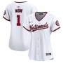 Washington Nationals Nike Women's #1 Mom Home Limited Jersey - White