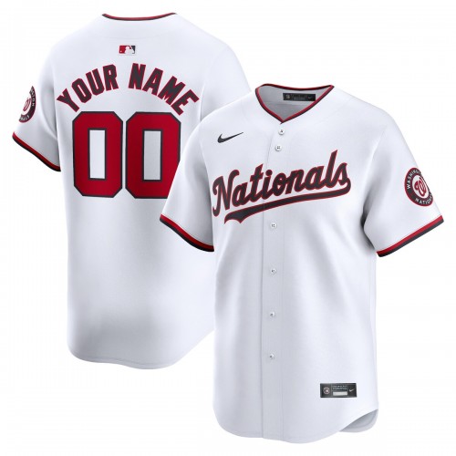 Washington Nationals Nike Youth Home Limited Custom Jersey - White