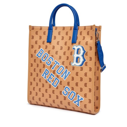 Monotive Coated Canvas Vertical Tote Bag Boston Red Sox