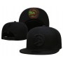 Atlanta Hawks Logo Under Visor Black on Black Snapback Hat