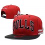 Mitchell & Ness Chicago Bulls Logo on Side Red/Black Snapback Cap