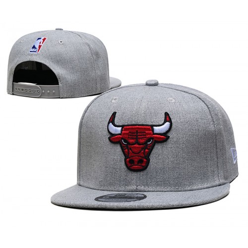 Chicago Bulls Team Heather Gray Snapback Hat