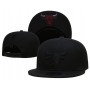 Chicago Bulls Logo Under Visor Black on Black Snapback Hat