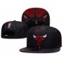 Chicago Bulls Pattern Under Visor Black Snapback Hat