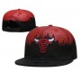 Mitchell & Ness Chicago Bulls Splatter Snapback Hat Cap Red/Black