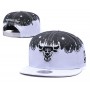 Mitchell & Ness Chicago Bulls Splatter Snapback Hat Cap White/Black