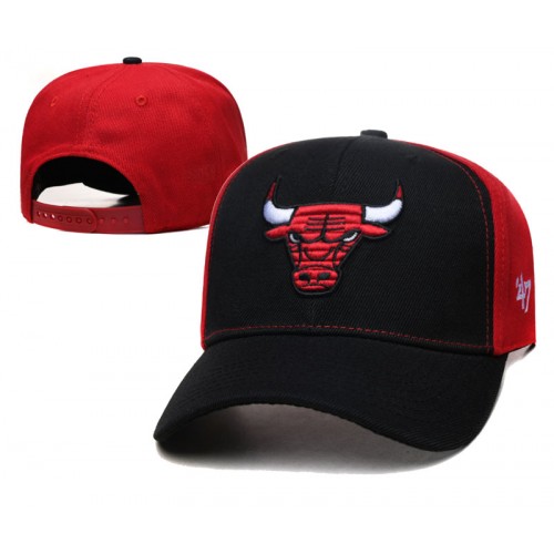 Chicago Bulls ‘47 Team Fronted Black/Red Snapback Hat