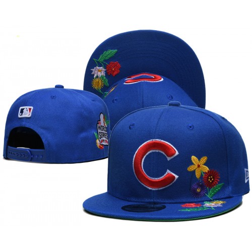 Men's Chicago Cubs Watercolor Floral Snapback Hat