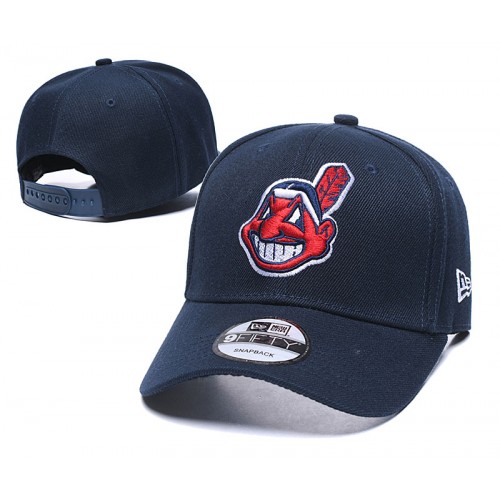 Cleveland Indians Wahoo Navy Snapback Cap