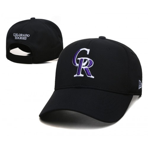 Colorado Rockies Cooperstown Collection Core Adjustable Hat – Black