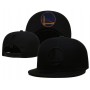 Golden State Warriors Logo Under Visor Black on Black Snapback Cap