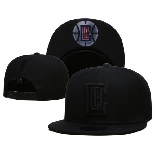 LA Clippers Logo Under Visor Black on Black Snapback Cap