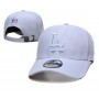 Los Angeles Dodgers White on White Adjustable Hat