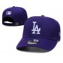 Los Angeles Dodgers Purple White Logo Adjustable Hat