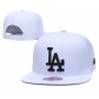 Los Angeles Dodgers White Black Logo Snapback Hat