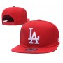 Los Angeles Dodgers Red White Logo Snapback Hat