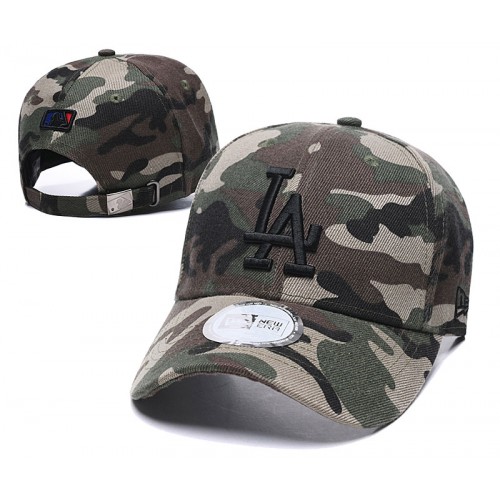 Los Angeles Dodgers Camouflage Black Logo Adjustable Hat
