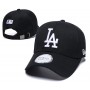 Los Angeles Dodgers Black White Logo Adjustable Hat