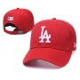 Los Angeles Dodgers Red White Logo Adjustable Hat