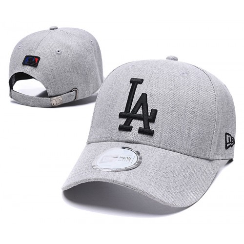 Los Angeles Dodgers Gray Black Logo Adjustable Hat