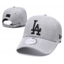 Los Angeles Dodgers Gray Black Logo Adjustable Hat