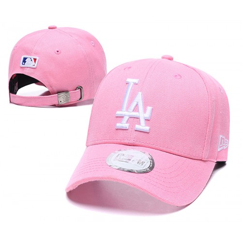 Los Angeles Dodgers Pink White Logo Adjustable Hat