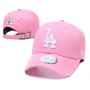 Los Angeles Dodgers Pink White Logo Adjustable Hat