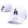 Los Angeles Dodgers White Black Logo Adjustable Hat