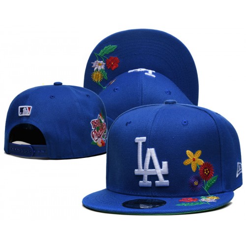 LA Dodgers World Series Visor Bloom Blue Snapback Hat