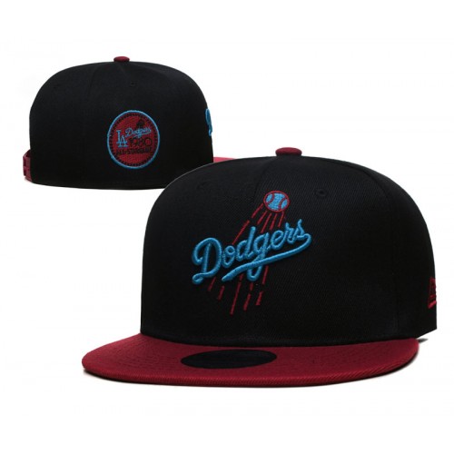 LA Dodgers 2 Tone Black/Red Snapback Hat