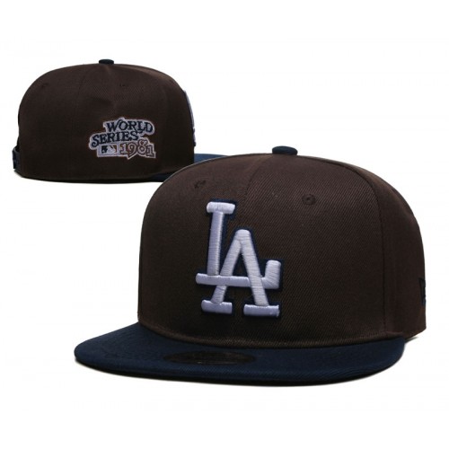 LA Dodgers World Series 1981 2 Tone Brown/Navy Snapback Hat