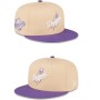 Los Angeles Dodgers Peach/Purple 1988 World Series Side Patch Snapback Hat