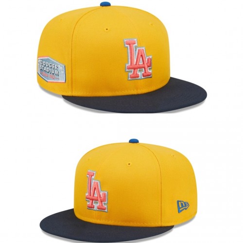 Los Angeles Dodgers Dodger Stadium Azure Undervisor Gold/Navy Snapback Hat