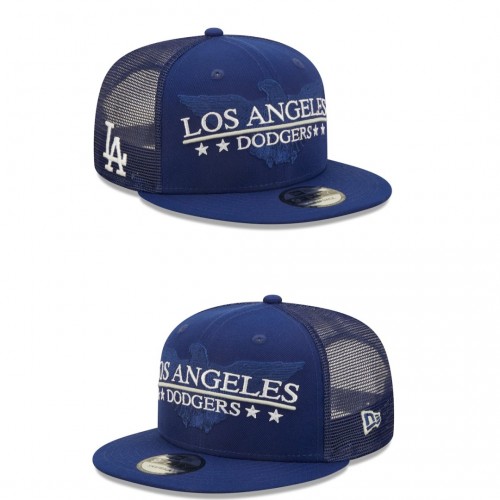 Los Angeles Dodgers Patriot Trucker Snapback Hat - Royal