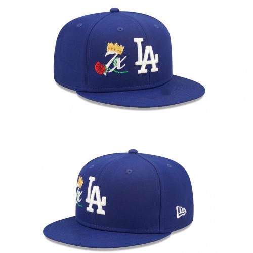 Royal Los Angeles Dodgers 7x World Series Champions Crown Snapback Hat