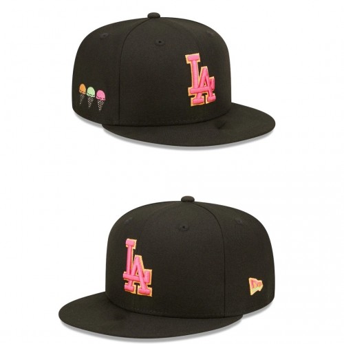 Black Los Angeles Dodgers Summer Sherbet Snapback Hat