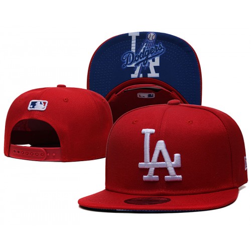 Los Angeles Dodgers Logo Under Visor Essential Red Snapback Cap
