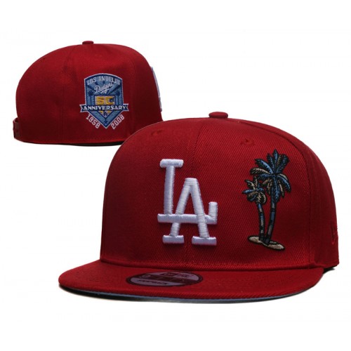 Los Angeles Dodgers 50th Anniversary Palm Tree Red Snapback Hat