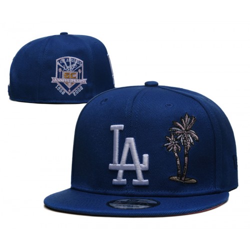 Los Angeles Dodgers 50th Anniversary Palm Tree Blue Snapback Hat