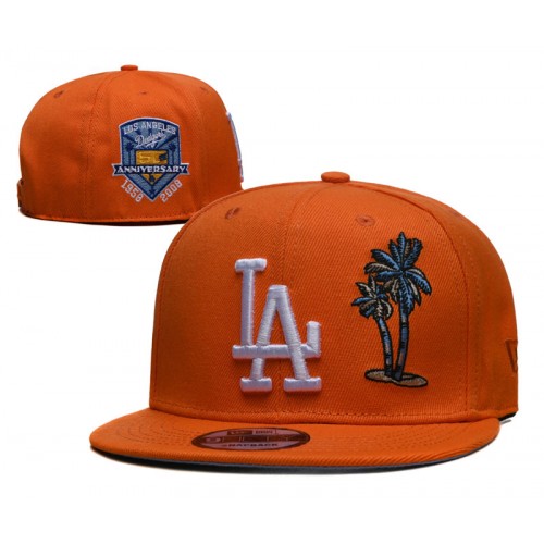 Los Angeles Dodgers 50th Anniversary Palm Tree Orange Snapback Hat