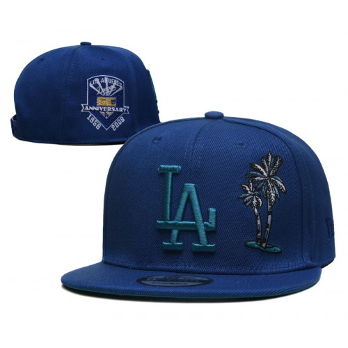 Los Angeles Dodgers 50th Anniversary Palm Tree Blue Snapback Hat