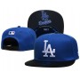 Los Angeles Dodgers Logo Under Visor 2 Tone Blue/Black Snapback Hat