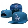Los Angeles Dodgers Logo Under Visor Sky Blue Snapback Hat