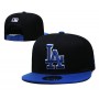 Los Angeles Dodgers 2 Tone Black/Blue Snapback Hat