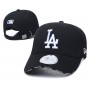 Los Angeles Dodgers Team Name on Visor Edge Black Adjustable Hat