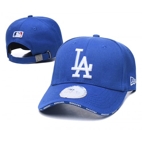 Los Angeles Dodgers Team Name on Visor Edge Blue Adjustable Hat