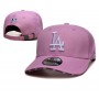 Los Angeles Dodgers Team Name on Visor Edge Pink Adjustable Hat