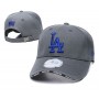 Los Angeles Dodgers Team Name on Visor Edge Gray Adjustable Hat