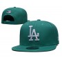 Los Angeles Dodgers Green White Logo Snapback Hat